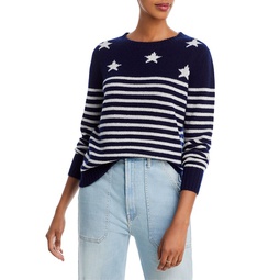 Stars and Stripes Intarsia Crewneck Cashmere Sweater - 100% Exclusive