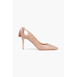 Forever Marilyn 85 cutout croc-effect leather pumps