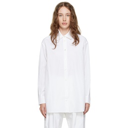 White Oversized Shirt 222373F109009