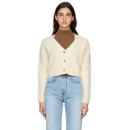 SSENSE Exclusive Off White Cropped Cardigan 222373F095005