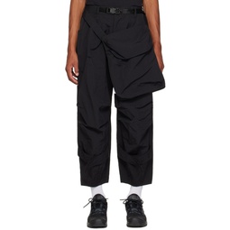 Black Belted Cargo Pants 232701M188003