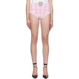 Pink   Off White Mussel Flower Hot Shorts 231372F088002