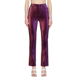 Purple Slit Trousers 231372F087004