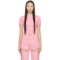Pink Crystal T Shirt 241372F110000