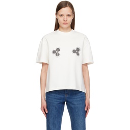 White Flower T Shirt 241372F110009
