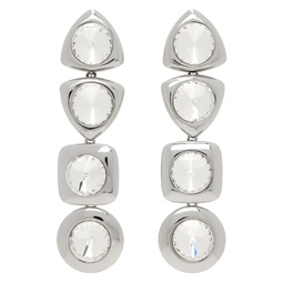 Silver Crystal Drop Earrings 241372F022002