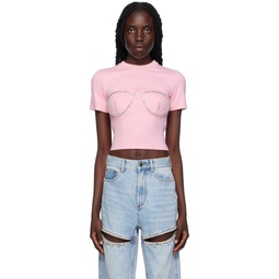 Pink Crystal T Shirt 232372F110000