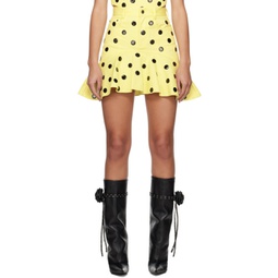 Yellow Polka Dot Miniskirt 241372F090004