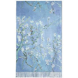 Artful Classic Painting Printed Cashmere Wool Scarf, Printed Famous Artwork on Shawl Elegant Vintage Scarf Gift