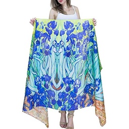 Silky Scarfs for Women - Long Silk Scarf - Scarves for Women Lightweight - Large Colorful Scarf