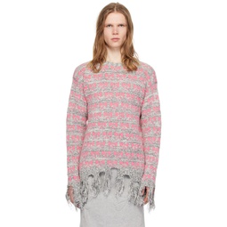 Gray   Pink Reaper Sweater 241927M201000