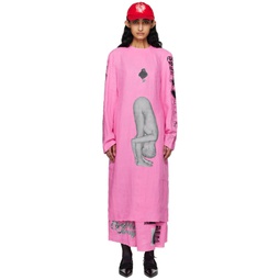 Pink Executioner Maxi Dress 241927F055001