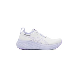 White   Purple Gel Nimbus 26 Sneakers 241092F128047