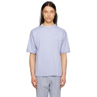 Blue Pocket T Shirt 231277M213001