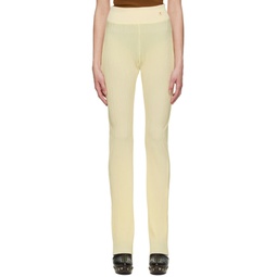 Yellow Polyester Trousers 221302F087000
