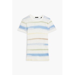 Striped slub cotton-jersey T-shirt