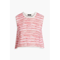 Striped cotton and cashmere-blend top