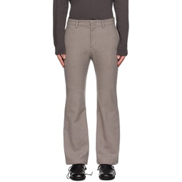 Gray Flared Trousers 232705M191001