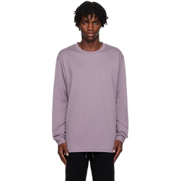 Purple Double Face Long Sleeve T Shirt 232705M213003
