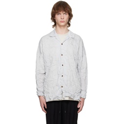 Gray Wrinkled Shirt 231705M192001