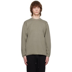 Gray Vented Sweatshirt 231705M204000