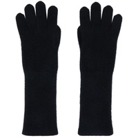 Black Baby Cashmere Knit Long Gloves 241484M135000