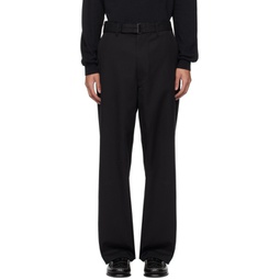 Black Belted Trousers 241484M191002