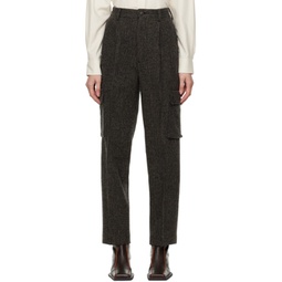 Gray Hairline Trousers 222484F087010