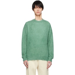 Green Brushed Sweater 232484M201001