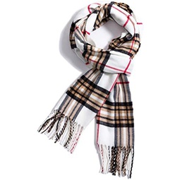 AUSEKALY Scarf For Men Women Cashmere Neck Scarf Plaid Winter Scarf Fall Softest Classic Warm