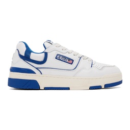White & Blue CLC Sneakers 241954M237026