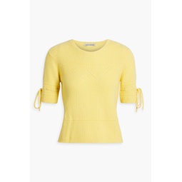 Pointelle-knit cashmere sweater