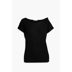 Twisted cutout cashmere top
