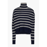 Striped cashmere turtleneck sweater