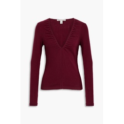 Ruched cashmere sweater