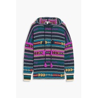 Jacquard-knit cashmere hoodie
