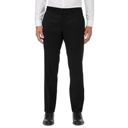 Armani Exchange Mens Slim-Fit Black Solid Suit Separate Pants