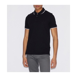 Mens Contrast Tipped Polo Shirt