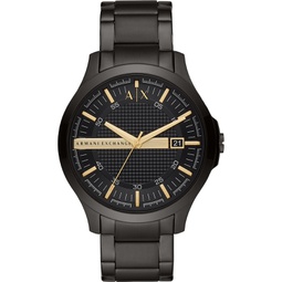 Mens Black Stainless Steel Bracelet Watch 46mm