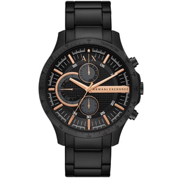 Mens Chronograph in Black Plated Stainless Steel Bracelet Watch 46mm