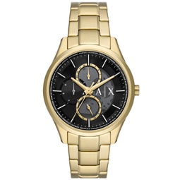 Mens Dante Multifunction Gold-Tone Stainless Steel Watch 42mm