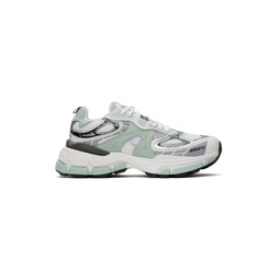 White   Green Sphere Trip Runner Sneakers 241307F128044