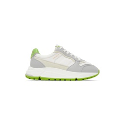 White   Green Rush Sneakers 232307F128035