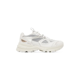 White   Beige Marathon Sneakers 232307F128016