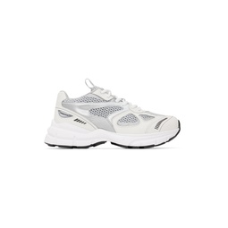 White   Gray Marathon Runner Sneakers 232307F128013
