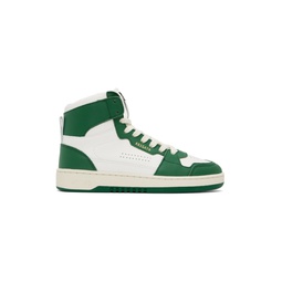 White   Green Dice Hi Sneakers 231307F127006