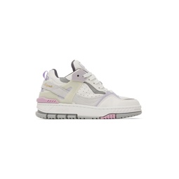 White   Purple Astro Sneakers 232307F128082