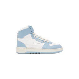 White   Blue Dice Hi Sneakers 231307F127005