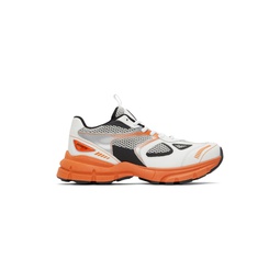 White   Orange Marathon Runner Sneakers 221307M237034