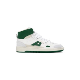 Green   White A Dice Hi Sneakers 222307M236013